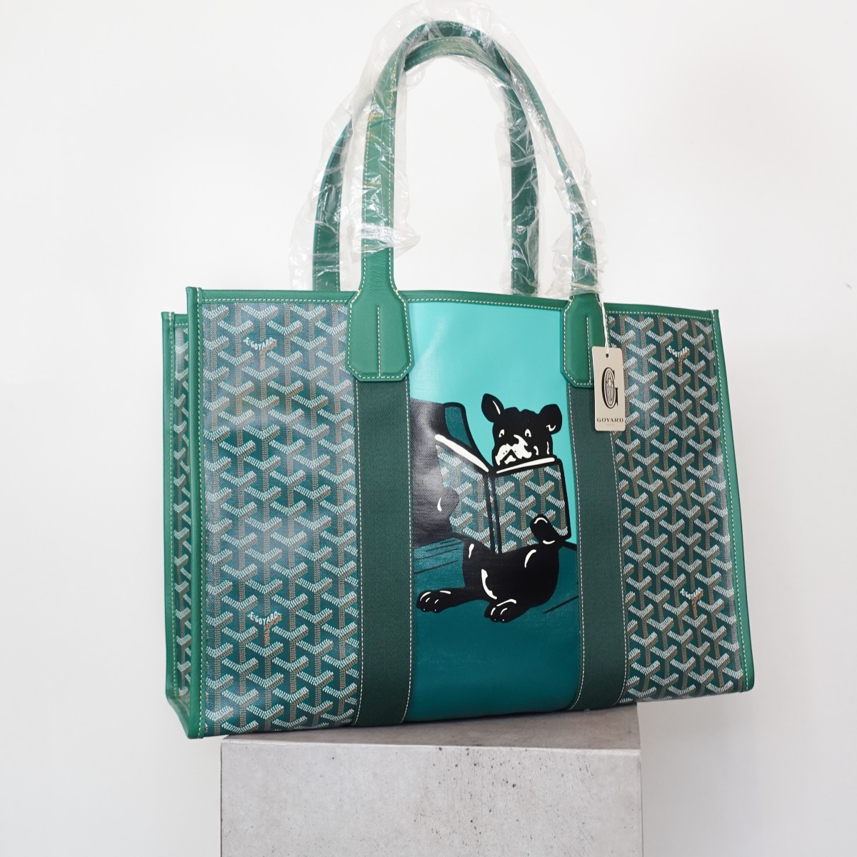 Goyard Goyardine Coated Canvas and Leather Villette MM Tote NEW
