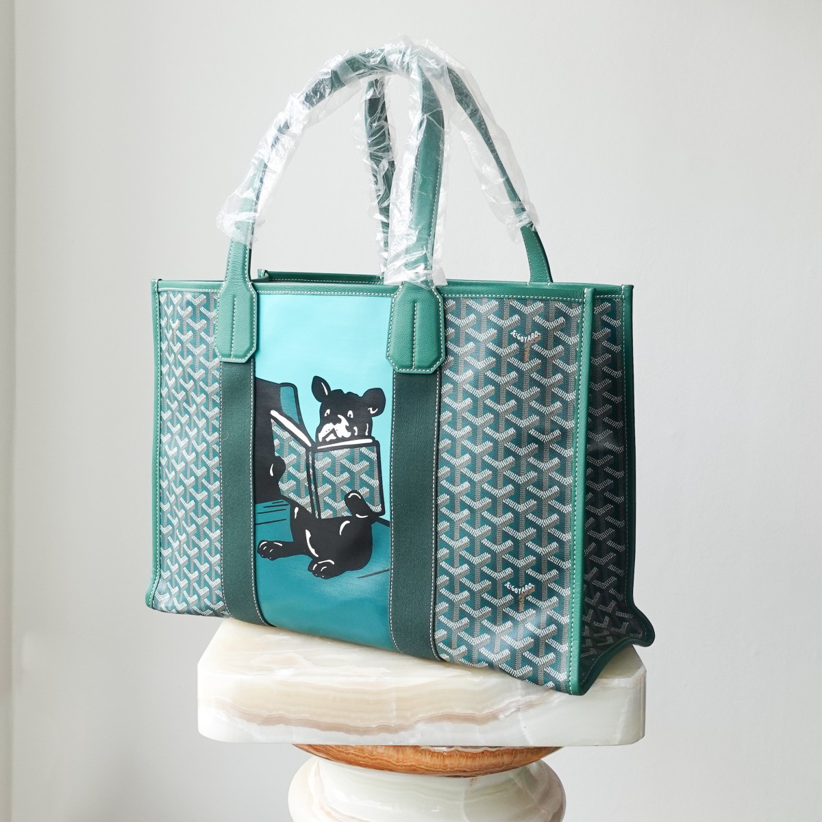 Goyard Villette Tote Bag MM Green in Coated Canvas/Leather - US