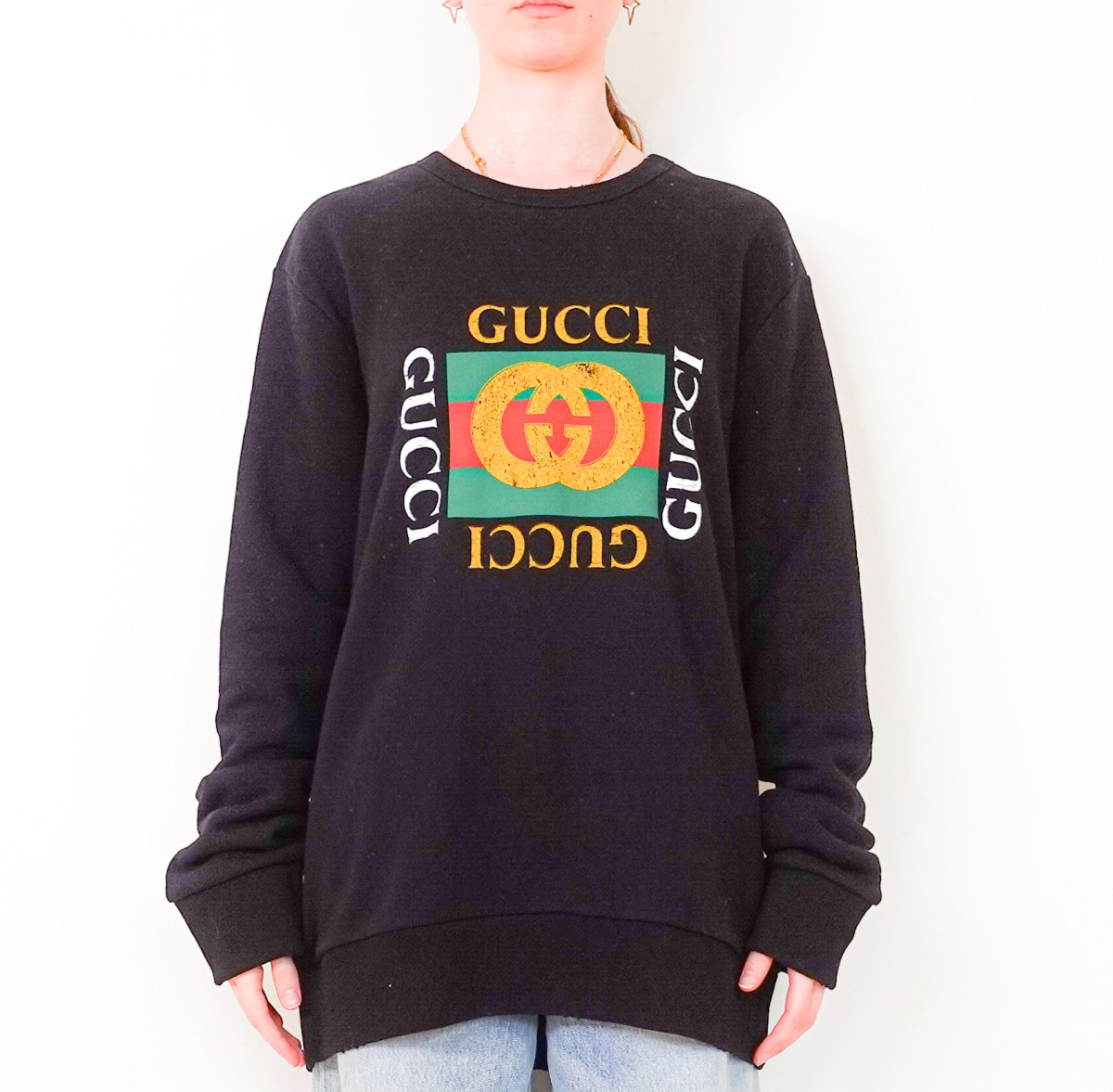 RELOVED AGAIN | Gucci black sweatshirt with logo XL RRP £760