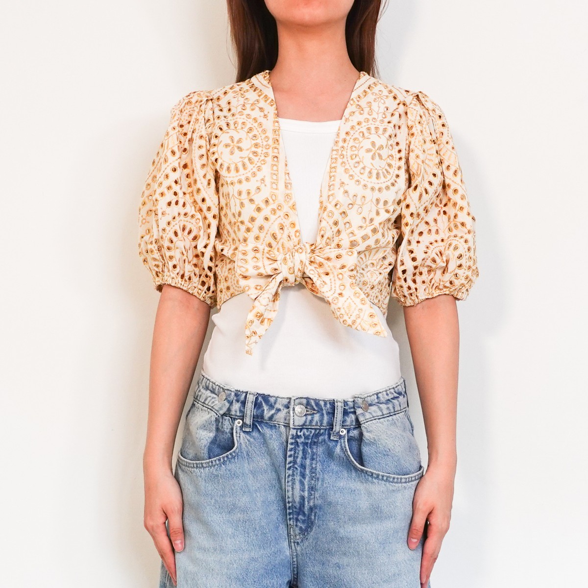 RELOVED AGAIN | Lisa Marie Fernandez broderie anglais top M RRP £400